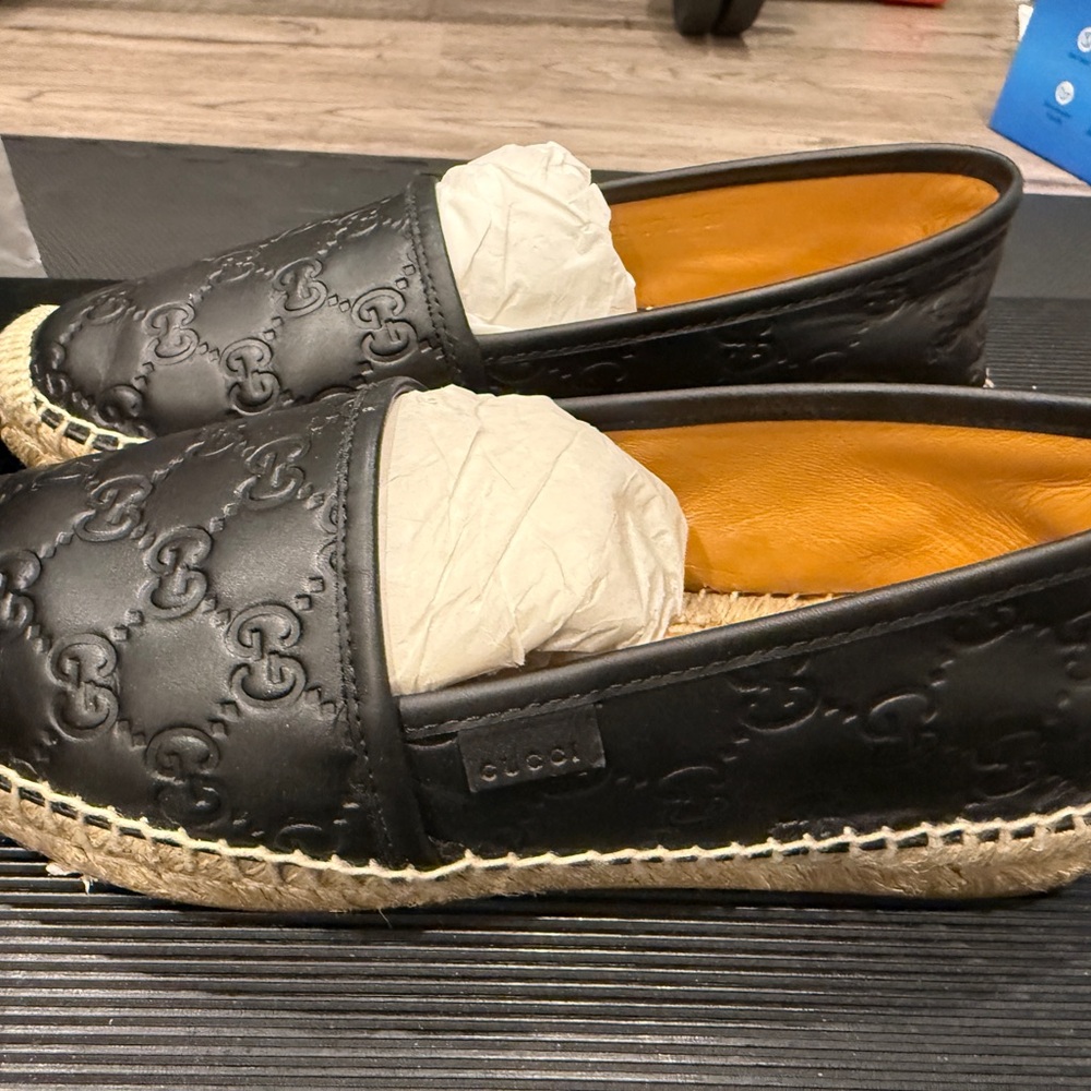 Leather Espadrille In Black US 7.5.
Wear it 2 times only. - Picture 4 of 10